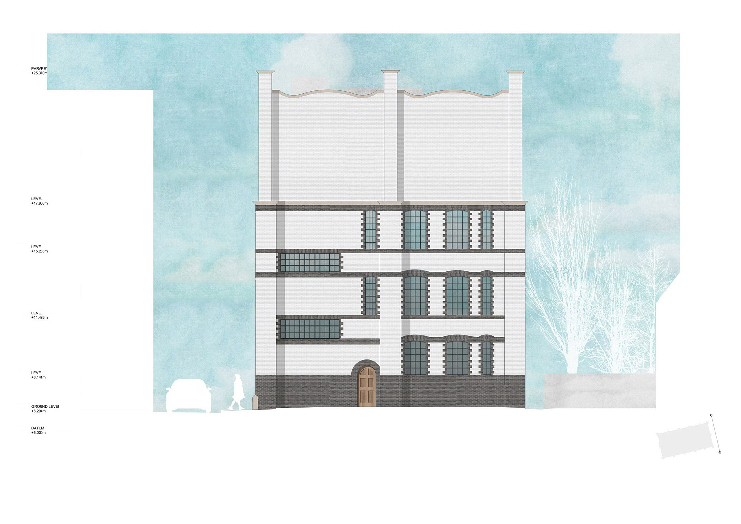 dMFK Architects перепрофилировали бывшую фабрику по производству обоев в Чизвике в рабочее пространство премиум-класса